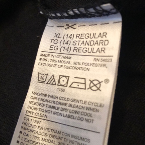 Old Navy Black Double Layer Ruffle Top 14 - Picture 7 of 7